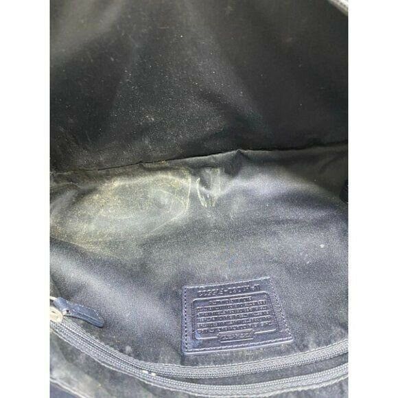 COACH Large Tan Black Jacquard Fabric Tote Bag