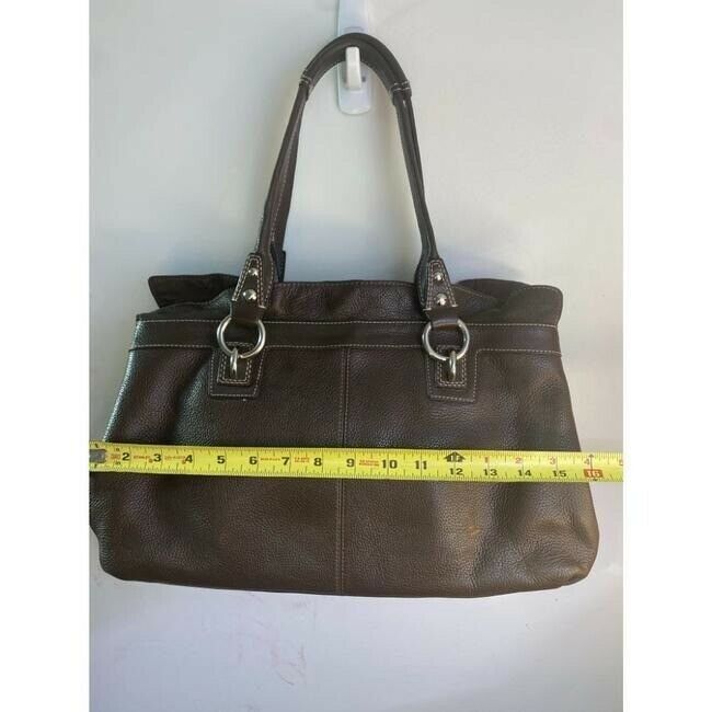 COACH Large Brown Leather Shoulder Bag
