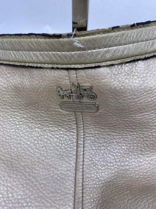 Coach Classic Off White Leather Shoulder Bag
