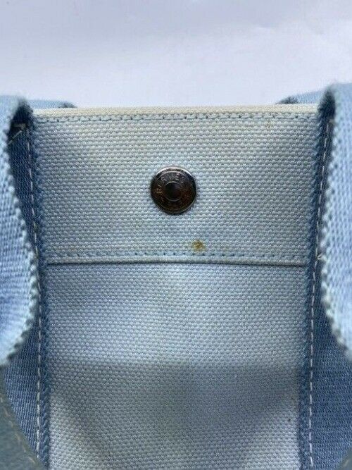 Hermes Deauville Toile Plage Mm Blue Cotton Tote