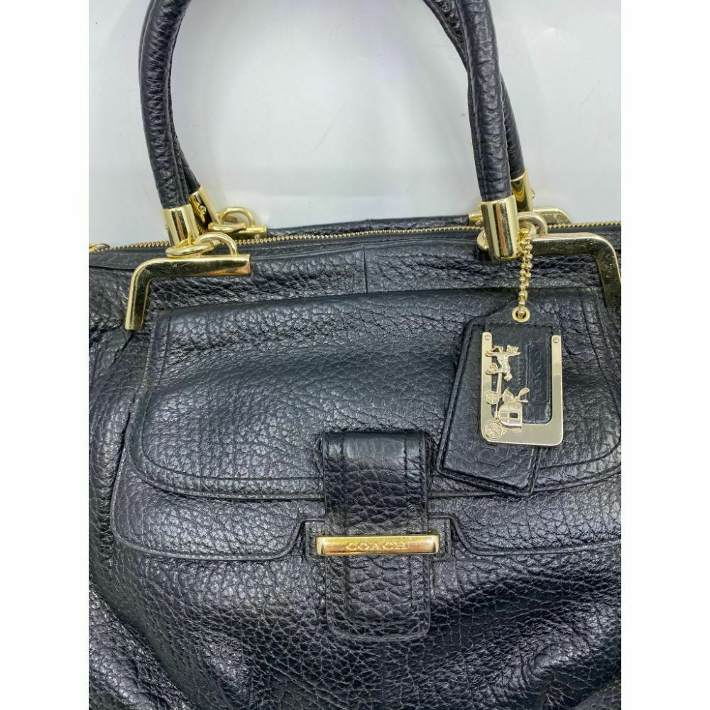 COACH XL Leather Black Shoulder Bag Very Good Condition