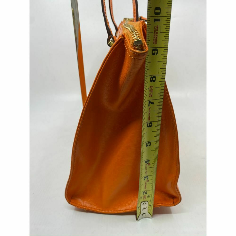 Lauren Ralph Lauren Orange Large Leather Shoulder Bag
