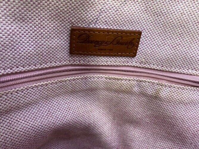 dooney and bourke large brown leather shoulder bag
