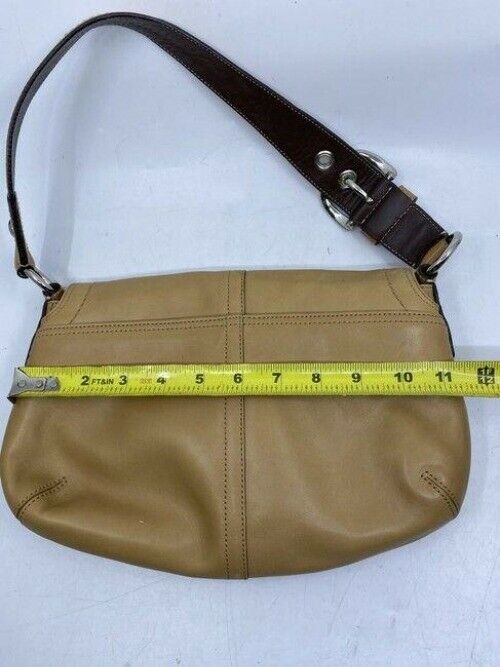 coach tan leather shoulder bag