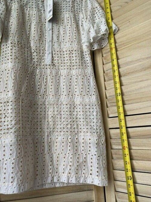 Nicole Miller white collared eyelet msrp