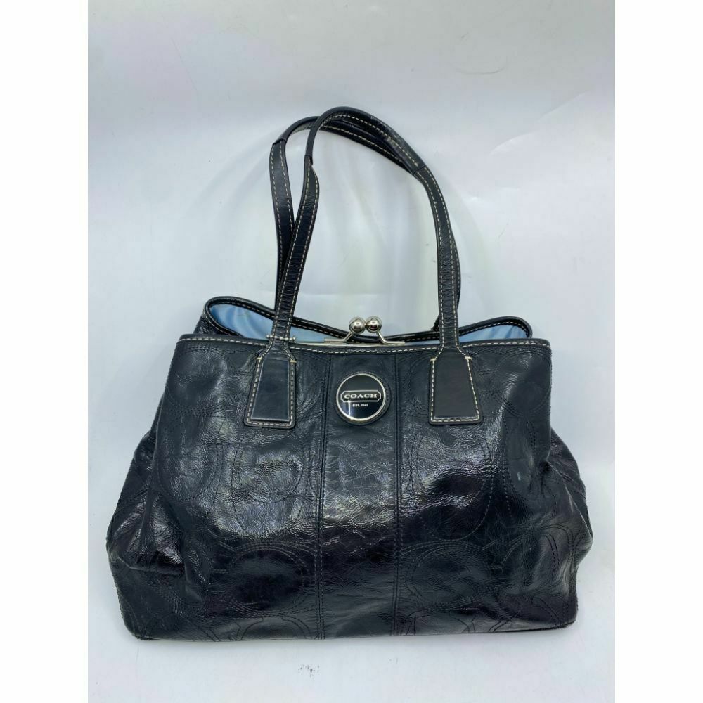 COACH Large Patent Leather Black Shoulder Bag