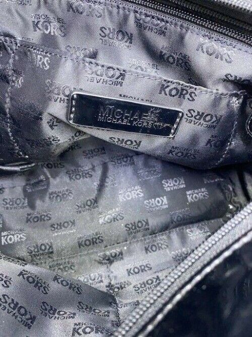 michael kors bag black patent leather tote