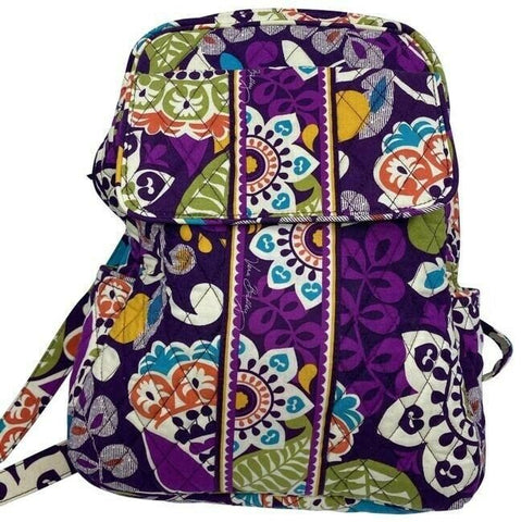 Vera Bradley Pack Msrp Purple White Green Backpack