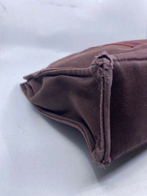 Hermes Toile Fourre Tout Mm Burgundy Fabric Tote
