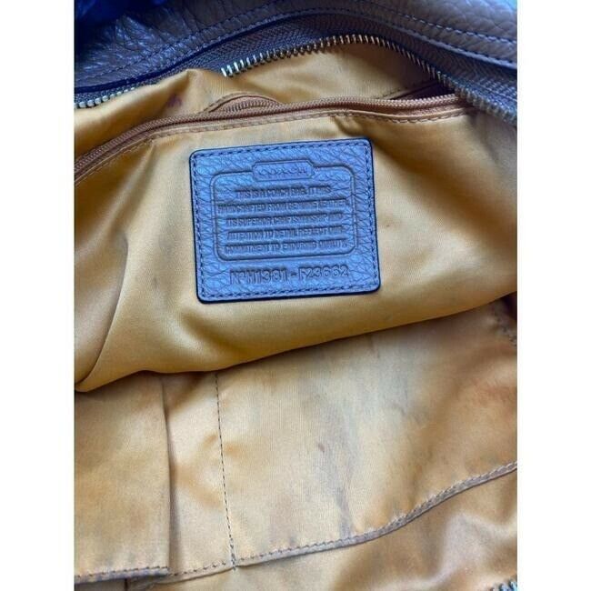 COACH XL Orange Leather Shopping Tote Bag