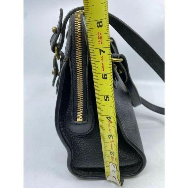 dooney and bourke vintage black leather shoulder bag
