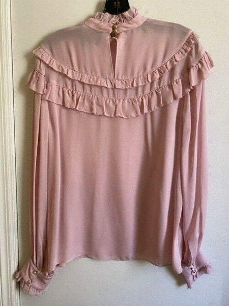 Nicole Miller coral new french ls msrp small blouse