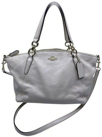 Coach medium white leather cross body bag