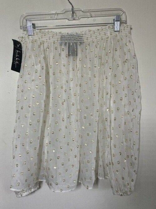 nicole miller white new off the shoulder msrp