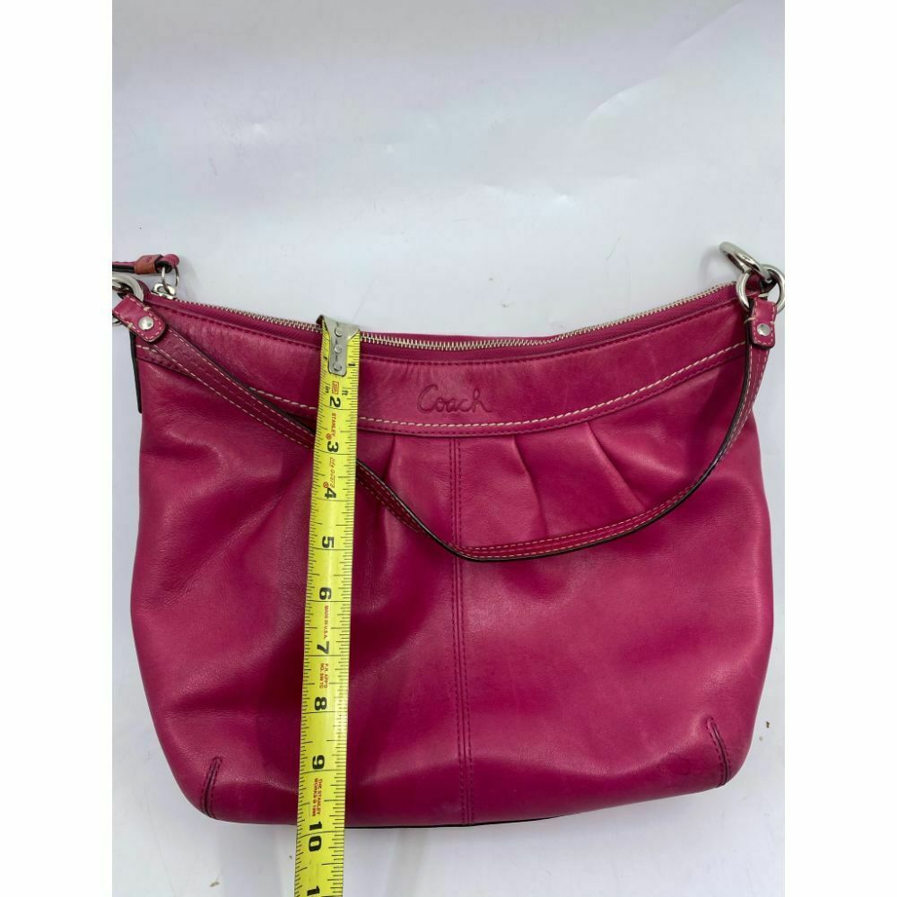 COACH Medium/ Large Leather Dark Pink Shoulder Bag
