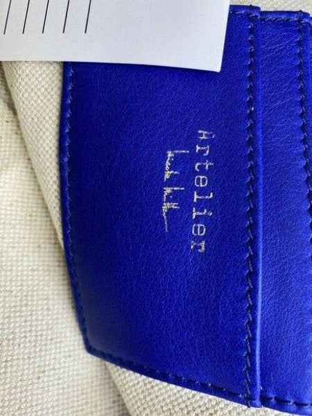 Nicole Miller Shopping Nwot Msrp Blue Leather Tote