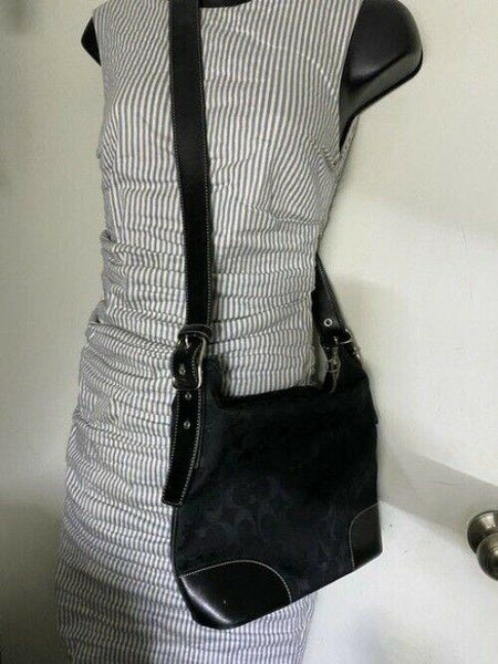 Coach Black Fabric Cross Body Bag