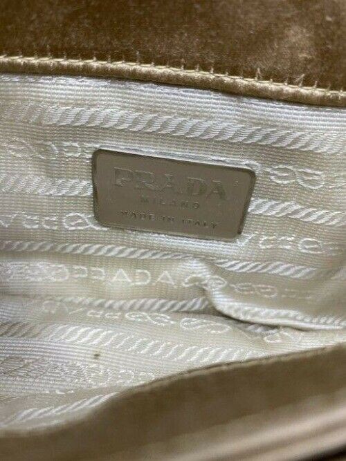 prada vintage gold satin cross body bag