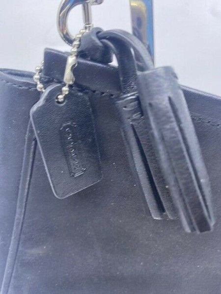 Coach Oversized Black Leather Wristlet