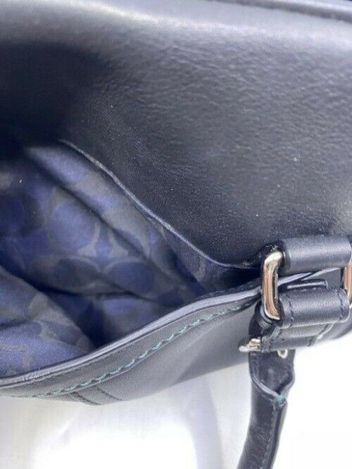 Coach Hampton Doctor Satchel Black Leather Tote