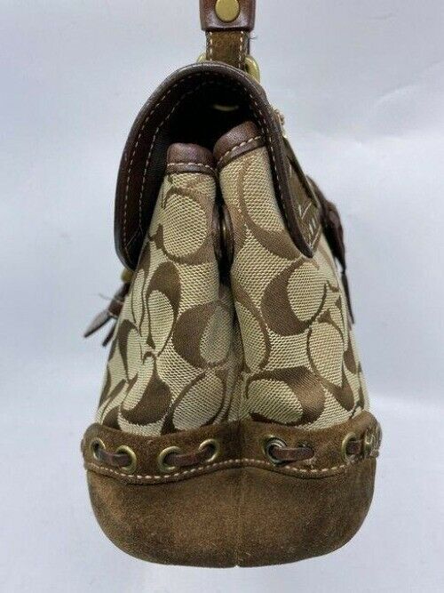 Coach Small Handbag Brown Beige Hobo Bag