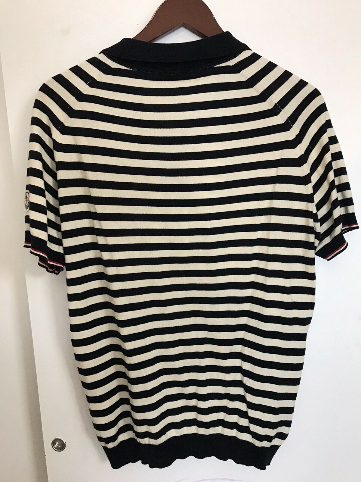 MONCLER Men’s Striped Polo Shirt sz L