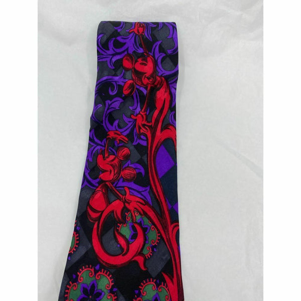 New! MICKEY MOUSE Disney Neck Tie Blue Red 100% Silk Handmade