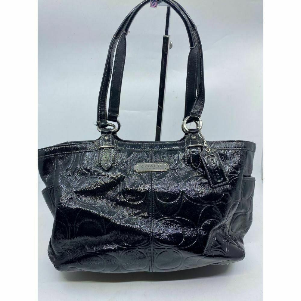 COACH Large Patent Leather Black Shoulder Bag