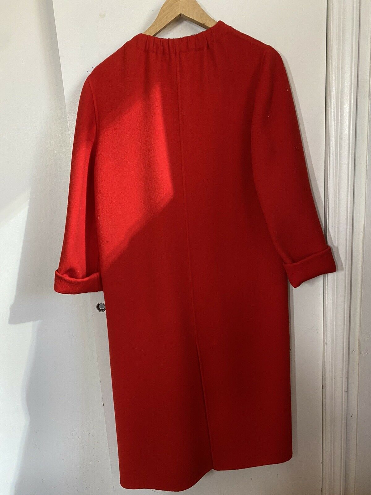 GLORIA SACHS New york Red Long  Coat Small