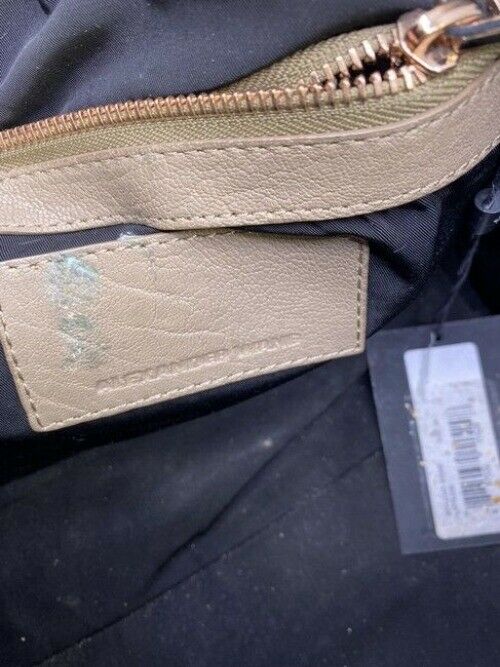 Alexander Wang Pebbled Rockie Latte Rose Gold Hardware Beige Lambskin Leather Cr