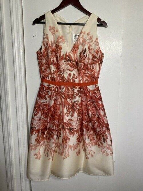 carolina herrera redwhite new cream coral floral msrp