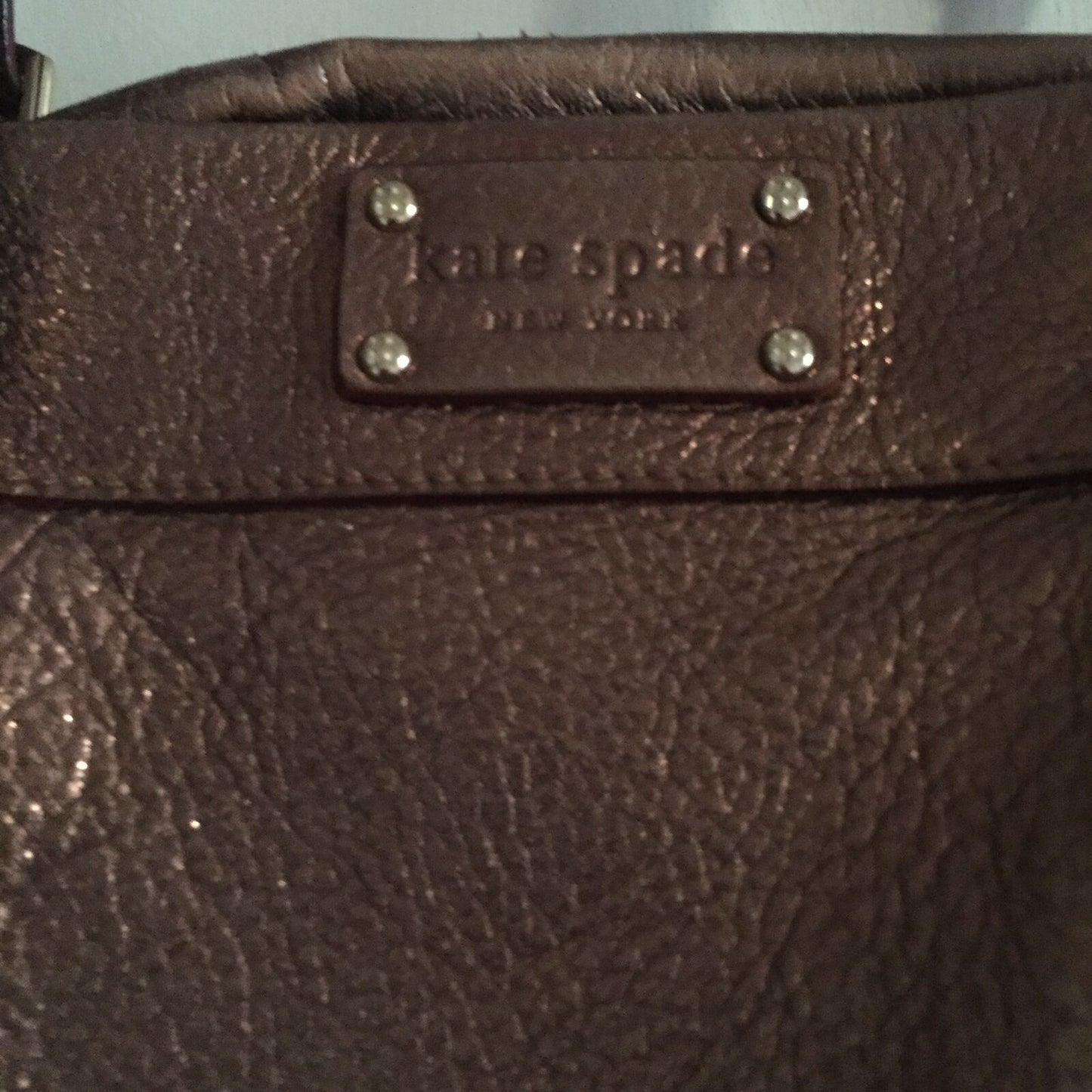 KATE SPADE Bronze Leather Tote Bag