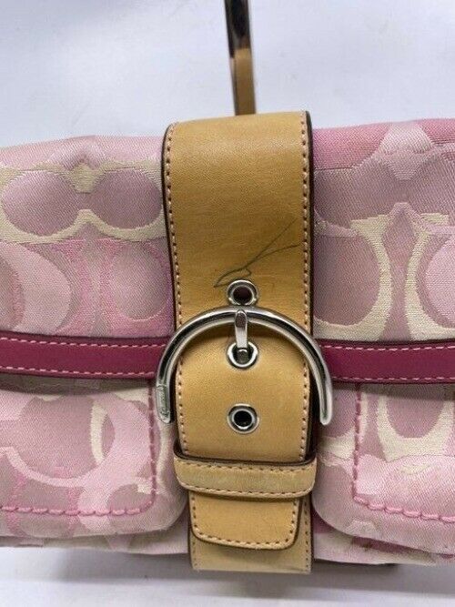 Coach Cute Pink Fabric Shoulder Bag