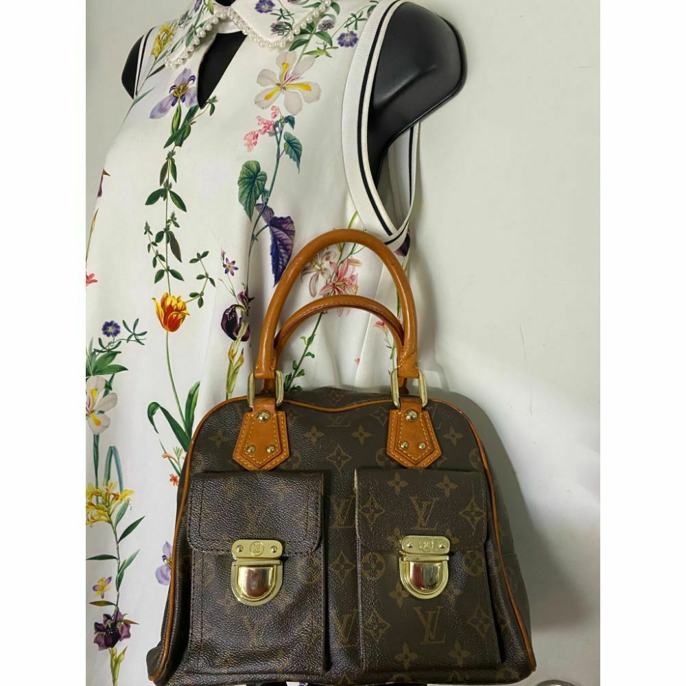 Louis Vuitton Manhattan PM Brown Tote Handbag