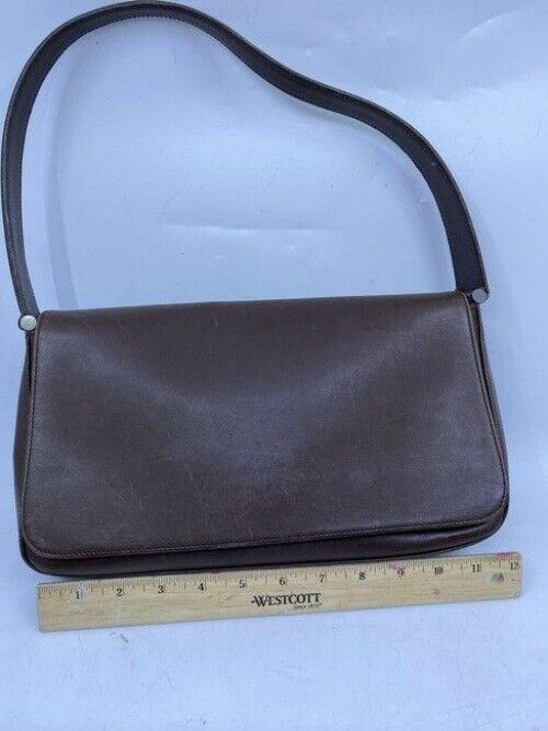 coach vintage brown leather shoulder bag