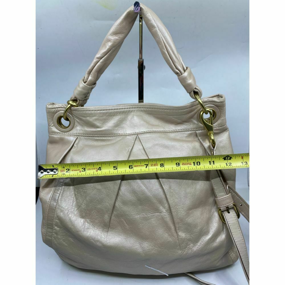 COACH Pink Silver XL Leather Shoulder Bag Very Good Condition