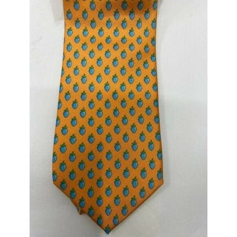 New! BONOBOS Blue Orange Premium Neck Tie Handmade
