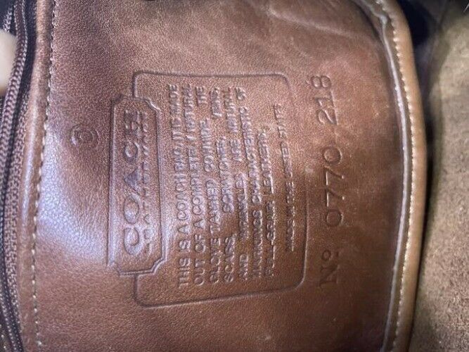 coach vintage brown leather cross body bag