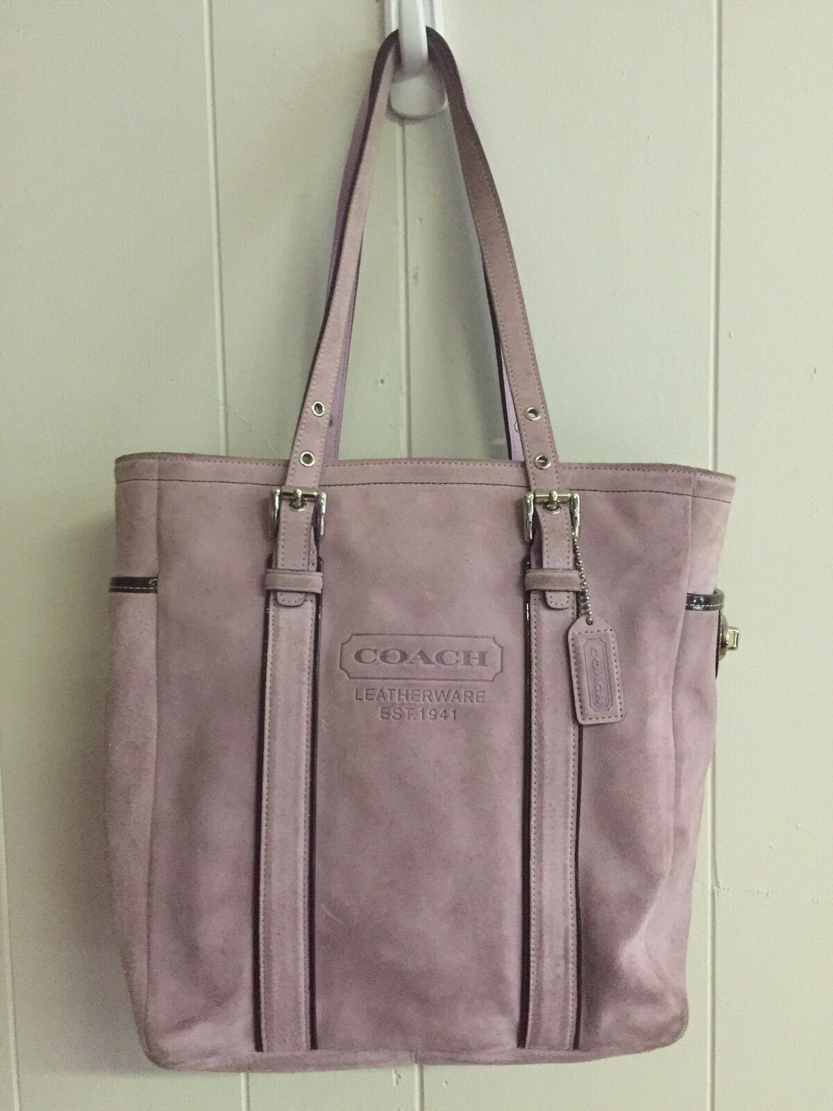 COACH Lavander Suede Tote Bag