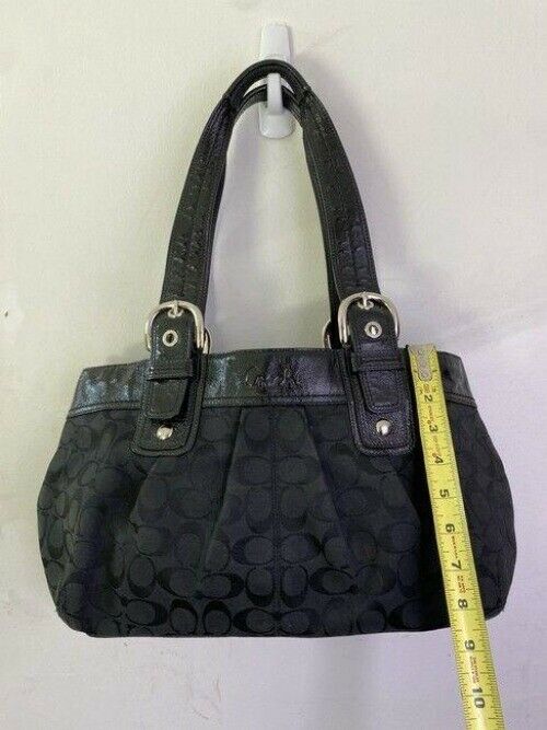 coach bag large black fabric tote