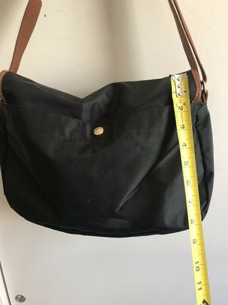LONGCHAMP Medium Black Nylon Crossbody Bag
