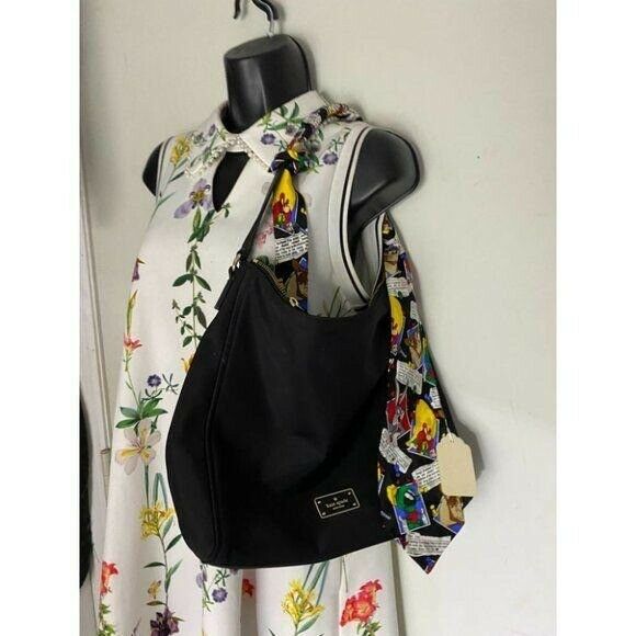 KATE Spade Black Nylon Tote W/ Looney Tunes Tie