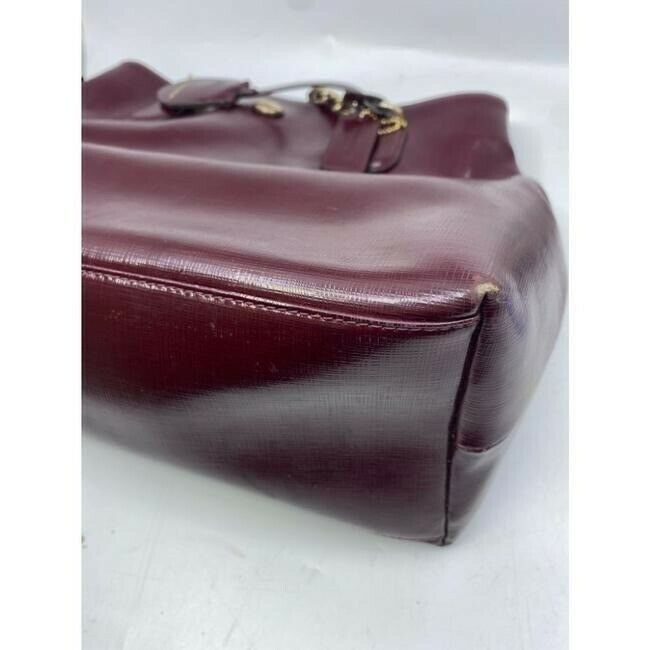 COACH XL Burgundy Leather Shopping Tote Bag