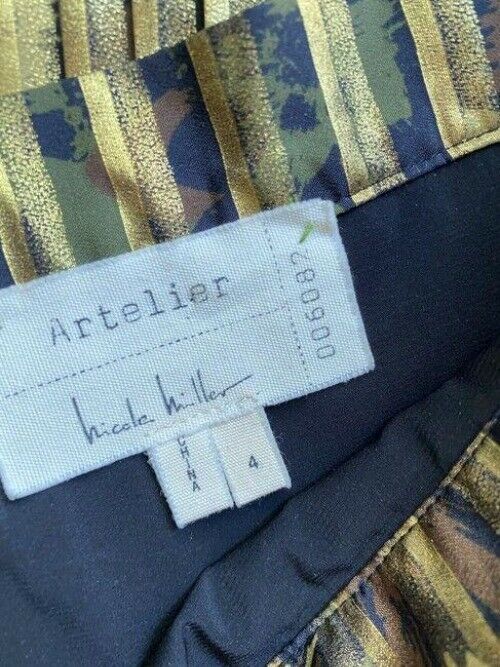 Nicole Miller gold green msrp skirt