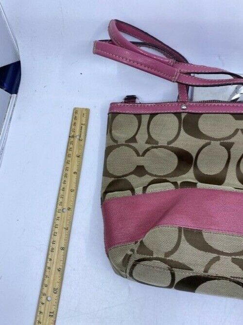 Coach Classic Pink Canvas Shoulder Bag