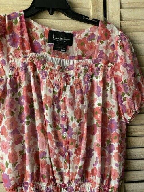Nicole Miller Purple Coral White Msrp Short Casual Dress