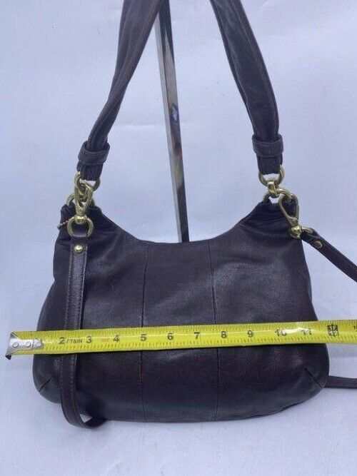 coach vintage rare brown leather cross body bag