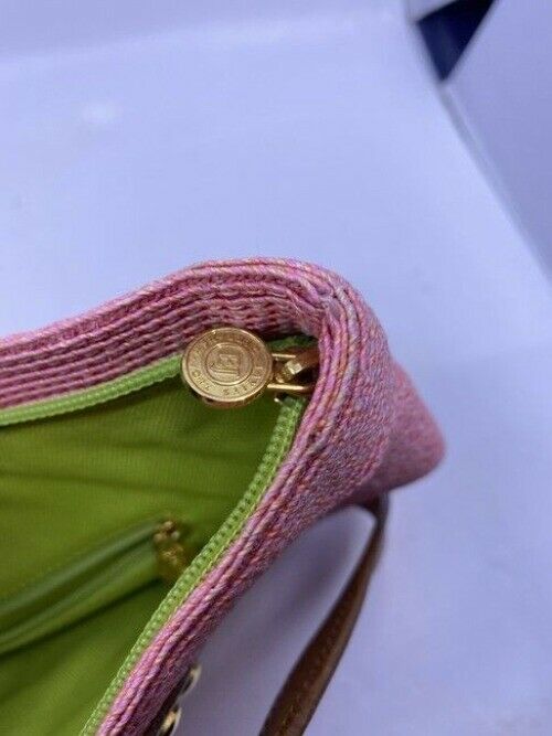 Eric Javits Shopper Pinkgreen Weave Shoulder Bag