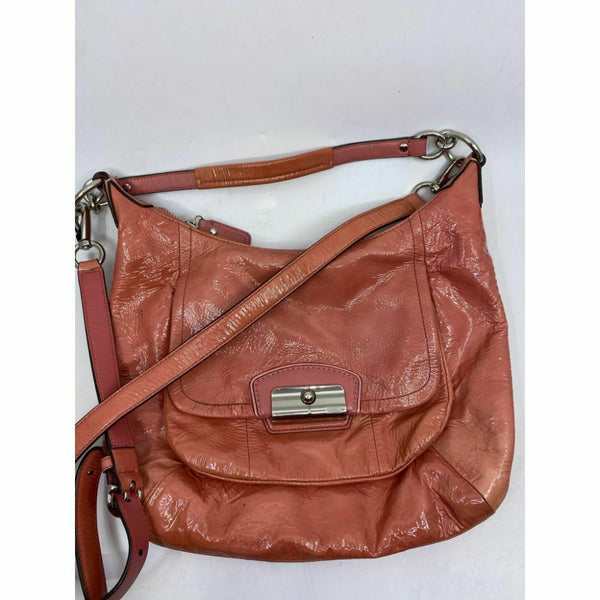 COACH Large Patent Leather Orange Shoulder Bag
