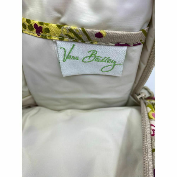 Vera Bradley Pink Green Gray Floral Cosmetic Bag